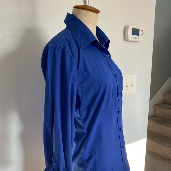 Royal blue button down shirt - Picture 4 of 5